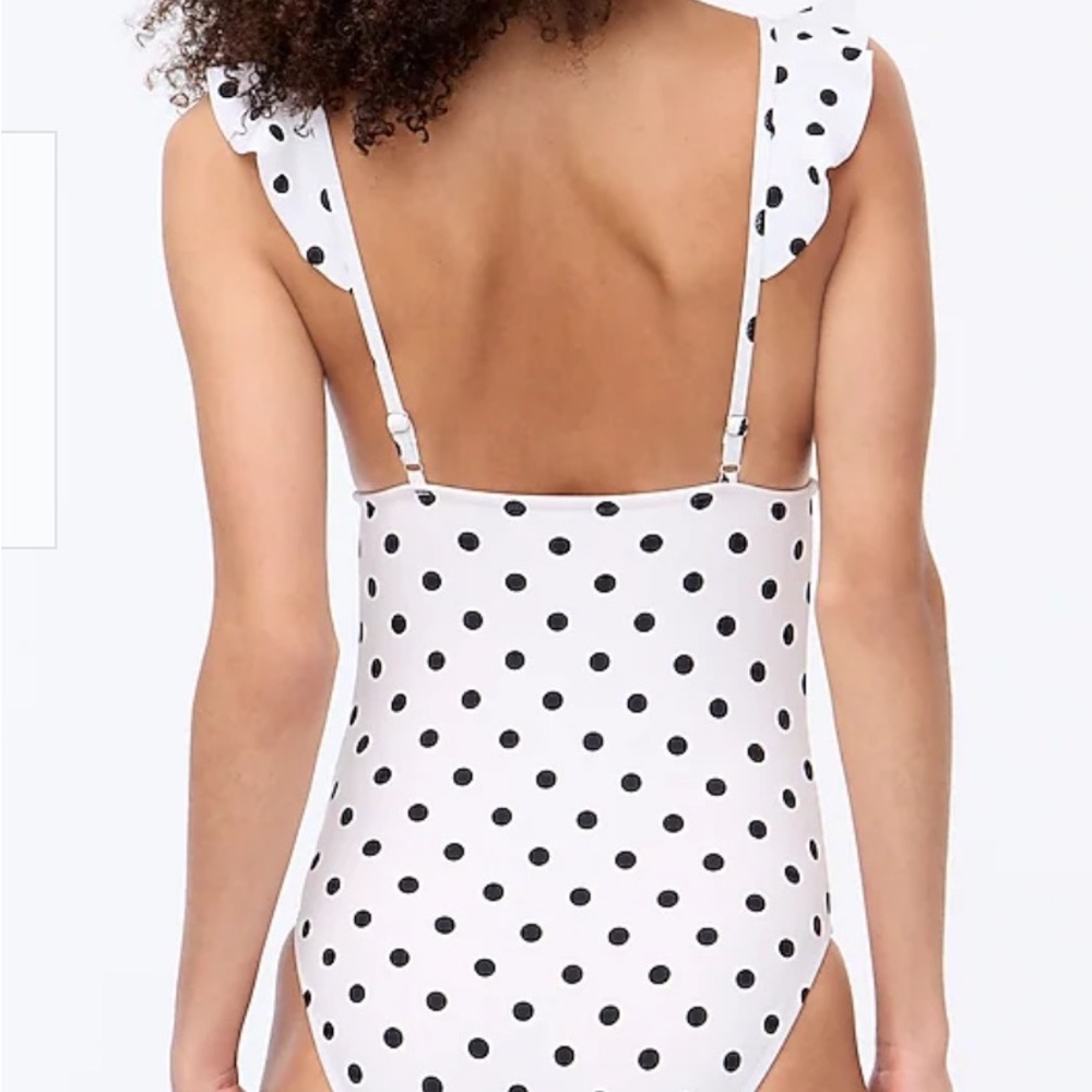 Polka dot ruffle swimsuit